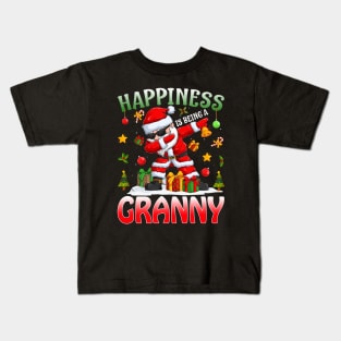 Happiness Is Being A Granny Santa Christmas Kids T-Shirt